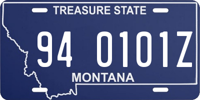 MT license plate 940101Z