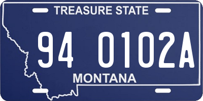MT license plate 940102A