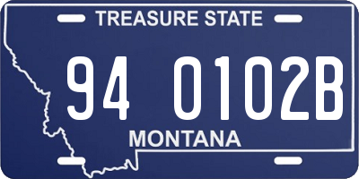 MT license plate 940102B