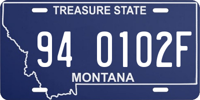 MT license plate 940102F