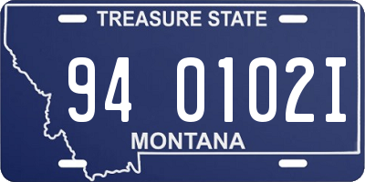 MT license plate 940102I