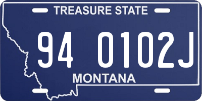 MT license plate 940102J
