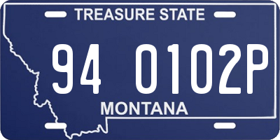 MT license plate 940102P