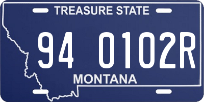 MT license plate 940102R