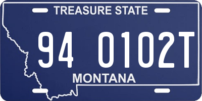 MT license plate 940102T