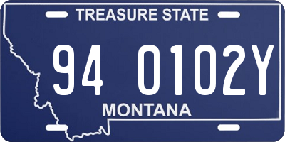 MT license plate 940102Y