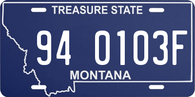 MT license plate 940103F