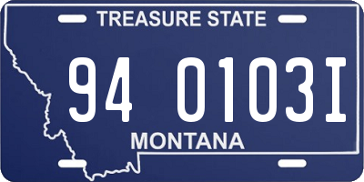 MT license plate 940103I