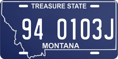 MT license plate 940103J