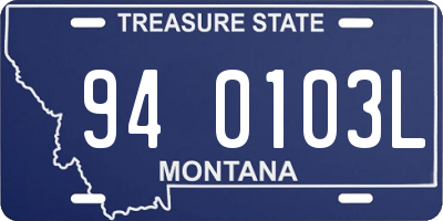 MT license plate 940103L