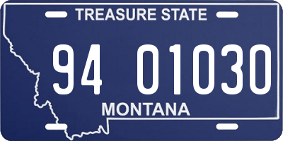 MT license plate 940103O