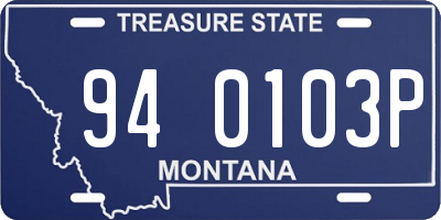 MT license plate 940103P