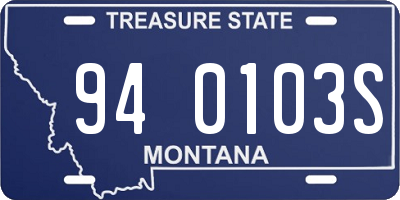 MT license plate 940103S