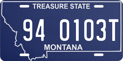 MT license plate 940103T