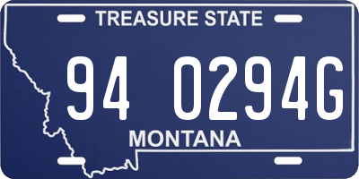 MT license plate 940294G