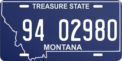 MT license plate 940298O