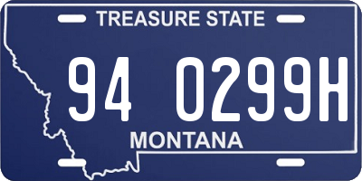 MT license plate 940299H