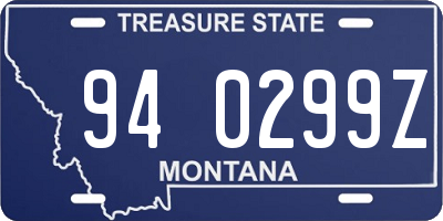 MT license plate 940299Z