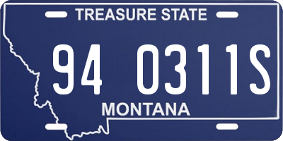 MT license plate 940311S
