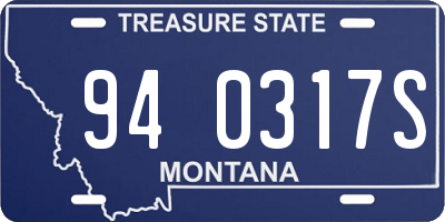 MT license plate 940317S