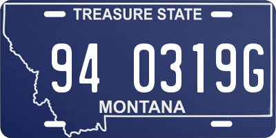 MT license plate 940319G