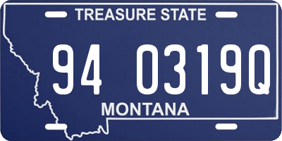 MT license plate 940319Q