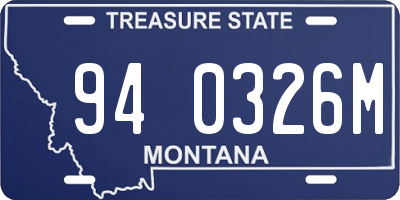 MT license plate 940326M