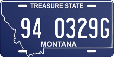 MT license plate 940329G