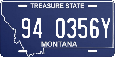 MT license plate 940356Y