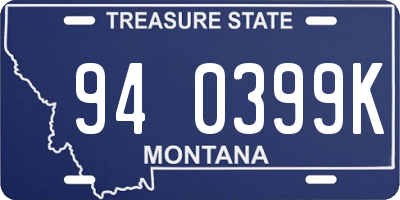 MT license plate 940399K