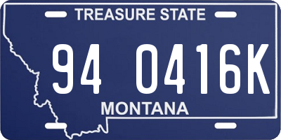 MT license plate 940416K