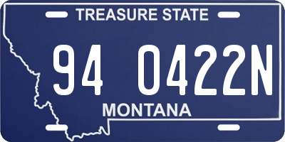 MT license plate 940422N