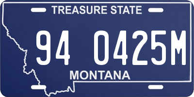 MT license plate 940425M