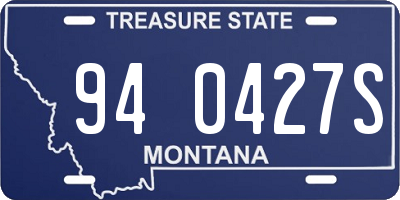 MT license plate 940427S