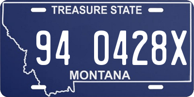 MT license plate 940428X