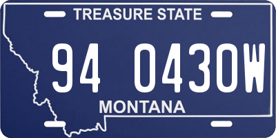 MT license plate 940430W