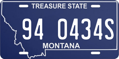 MT license plate 940434S