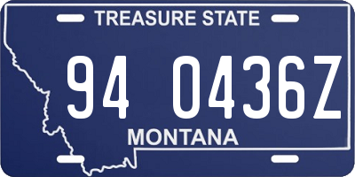 MT license plate 940436Z