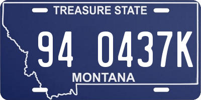 MT license plate 940437K