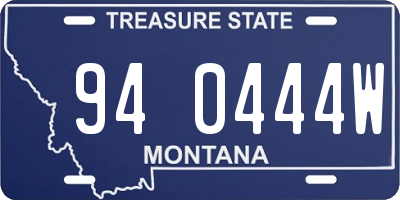 MT license plate 940444W