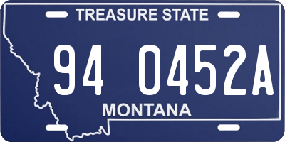 MT license plate 940452A