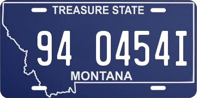 MT license plate 940454I