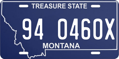 MT license plate 940460X