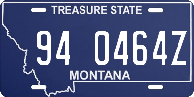 MT license plate 940464Z