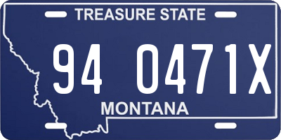 MT license plate 940471X