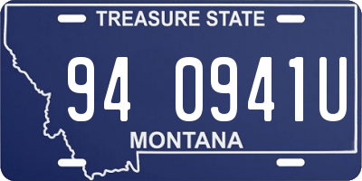 MT license plate 940941U