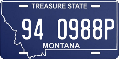 MT license plate 940988P