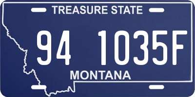 MT license plate 941035F