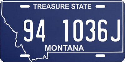 MT license plate 941036J