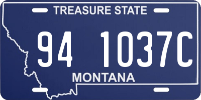 MT license plate 941037C